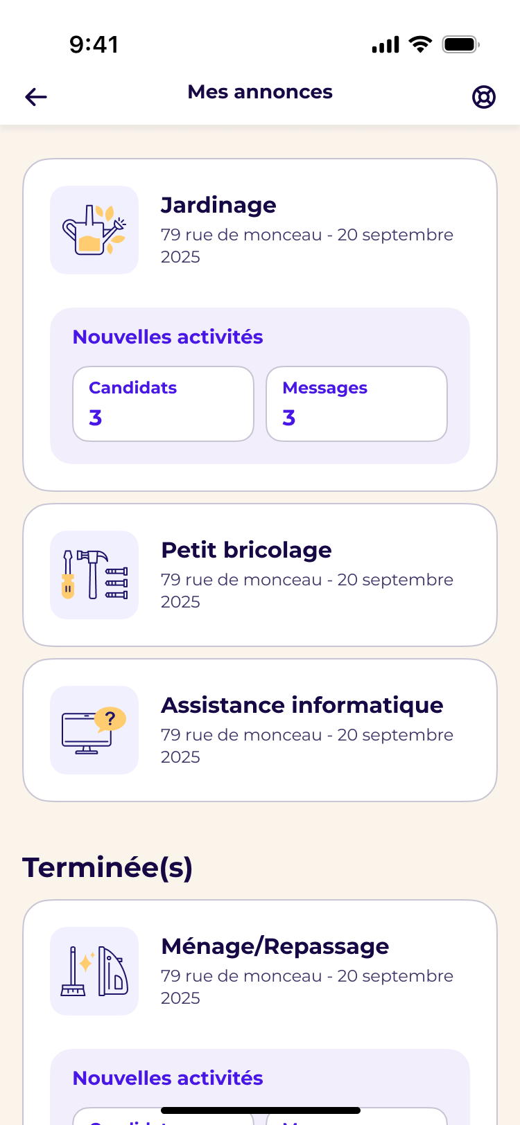Publication d'annonces — aperçu 1