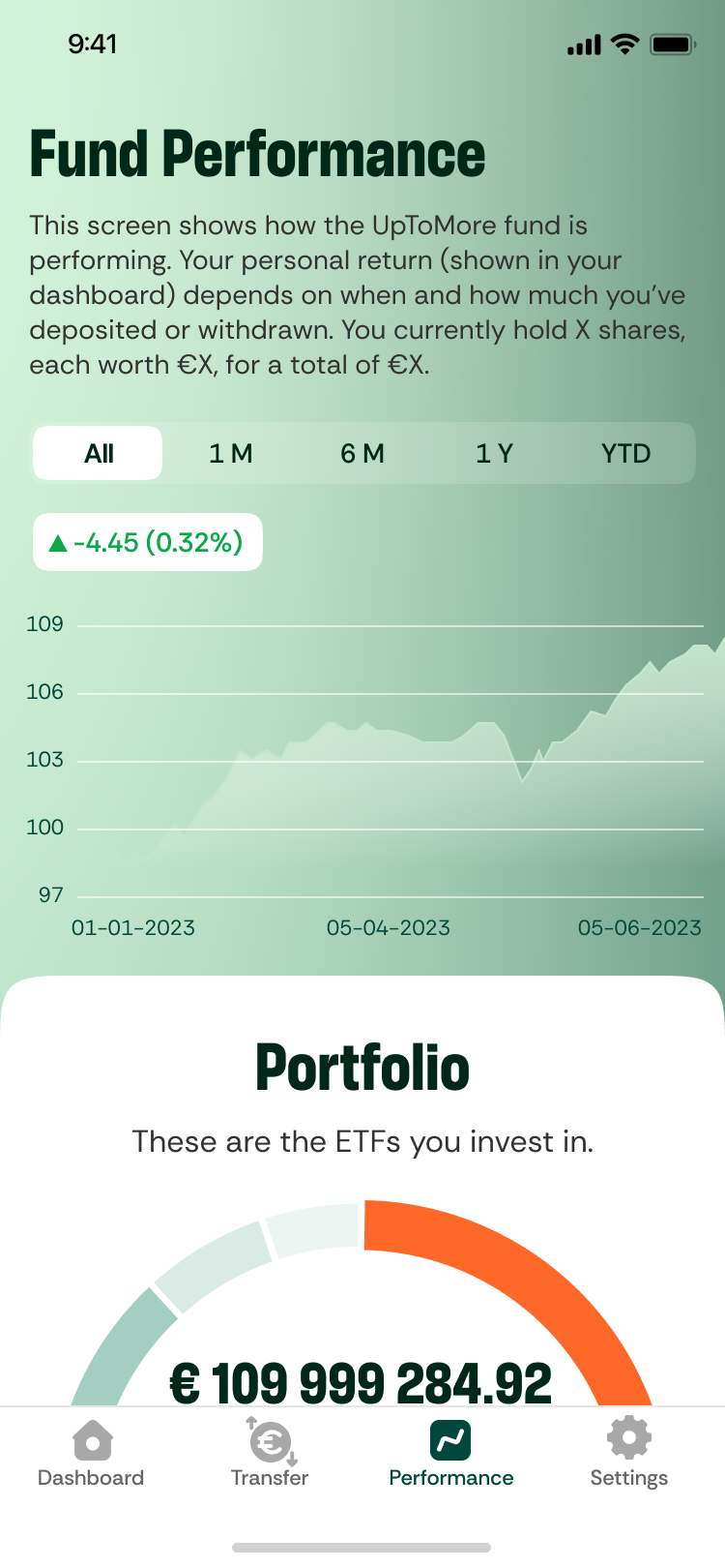 UpToMore — withdraw